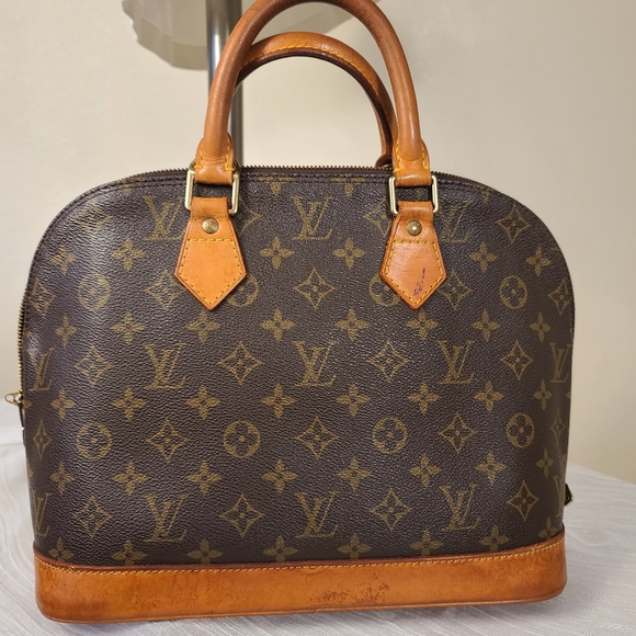 Louis Vuitton Alma Hand Brown Monogram Canvas Satchel - Picture 14 of 16